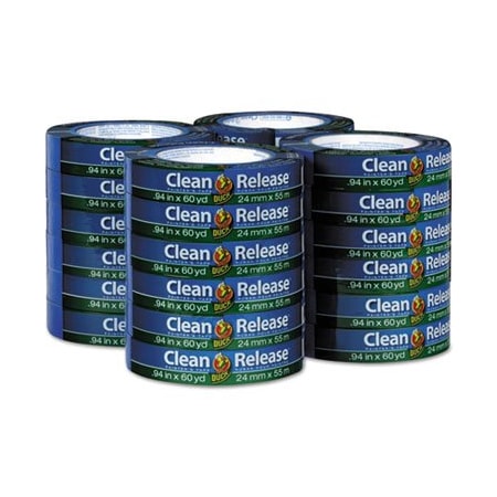 Shurtech Brands Duck, CLEAN RELEASE PAINTER'S TAPE, 3in CORE, 0.94in X 60 YDS, BLUE, 24PK 284371